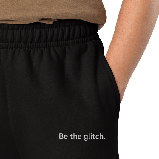 Be the glitch Embroidered Heavyweight Sweatpants